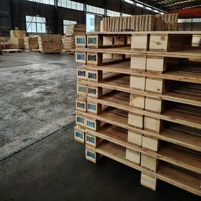 سعر جيد علبة خشبية مدخل أربعة طرق علبة شحن ذات وجه واحد 1200 × 1000 مم للنقل في المستودع الانترنت